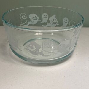 Pyrex Ghost Pattern Clear Glass Bowl